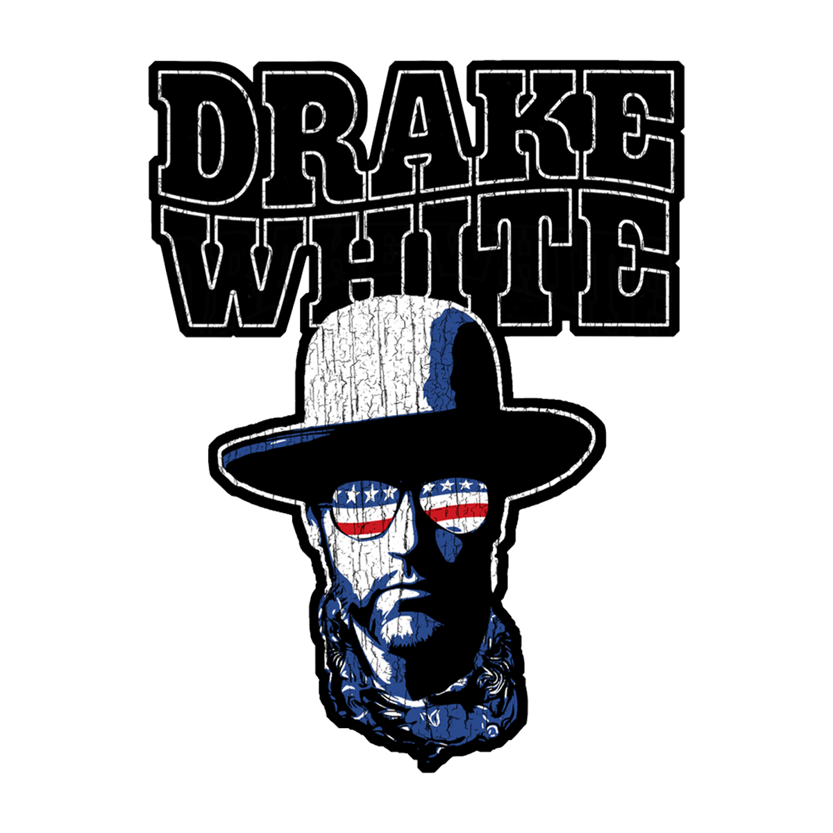 Drake Room Flag Drake White Official Die Cut US Flag Sticker